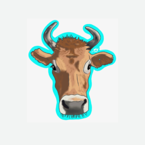Sticker – Norman the cow